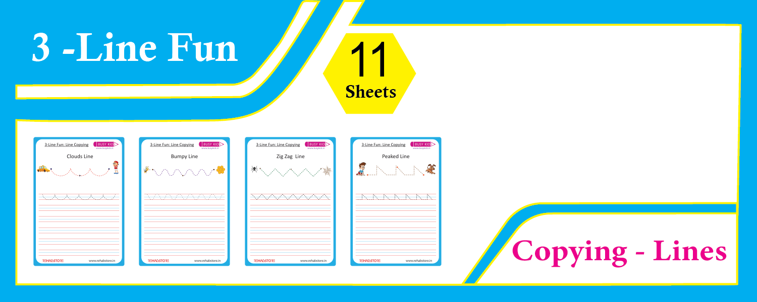 3 Line Fun - Copying - Cursive Strokes