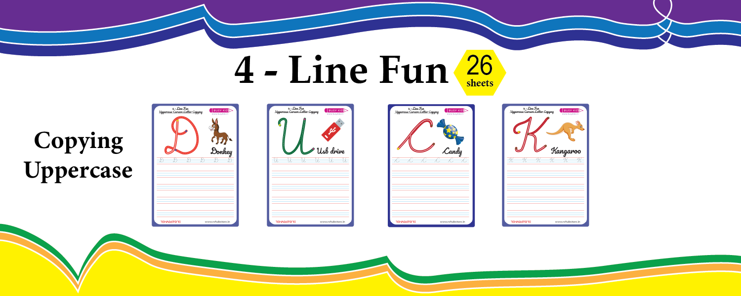 4 line fun - Copying - Uppercase - Cursive