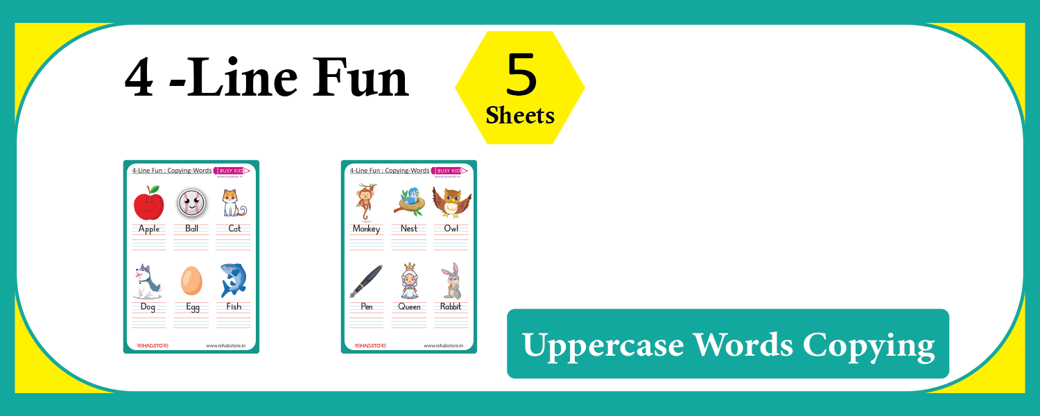4 line fun - Copying - Words (Level 2)