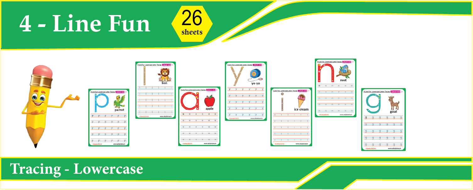 4 Line Fun - Tracing-  Lowercase