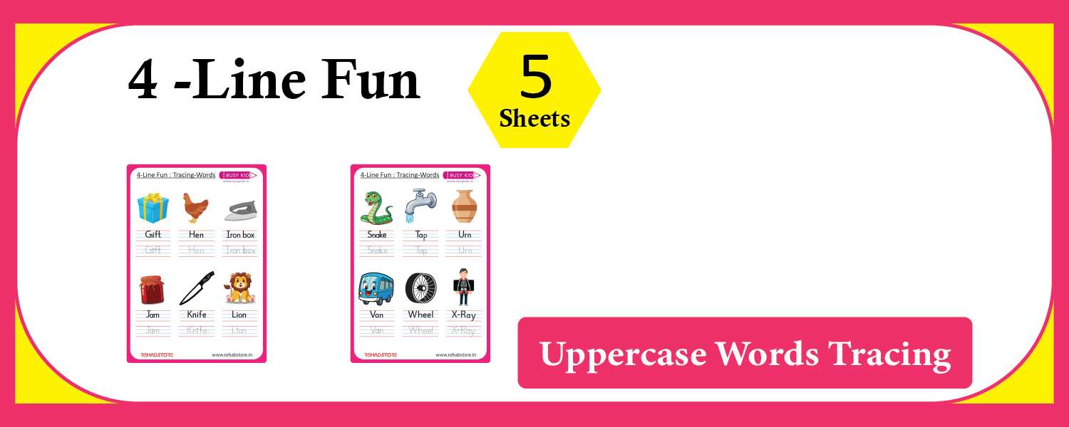 4 Line Fun - Tracing - Words (Level 2)