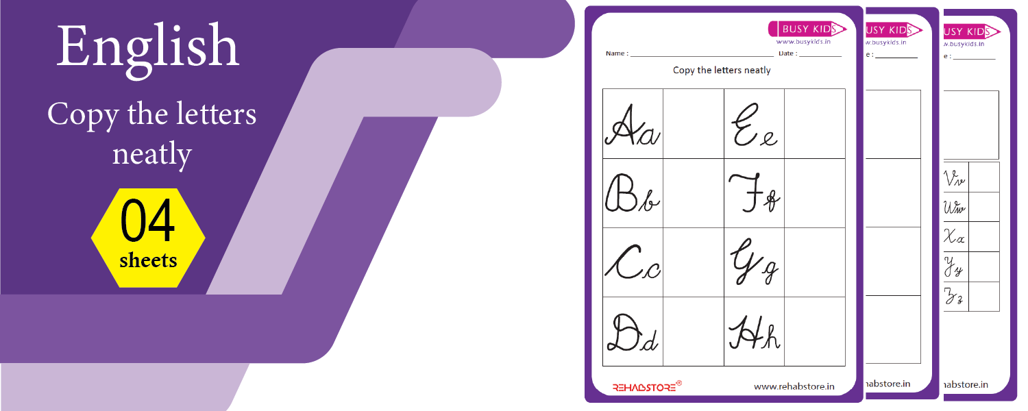 Copy the cursive letters