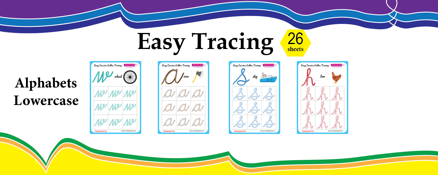 Easy Letter Tracing - Lowercase - Cursive
