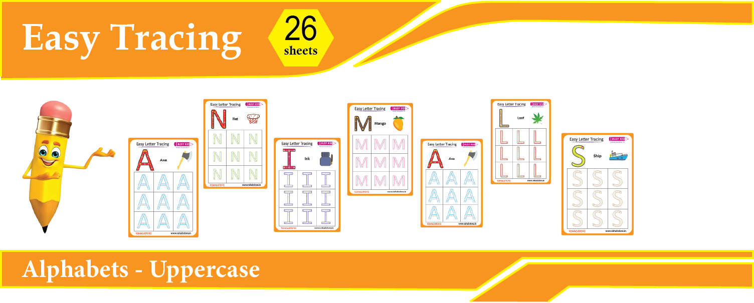 Easy Letter - Tracing - Uppercase