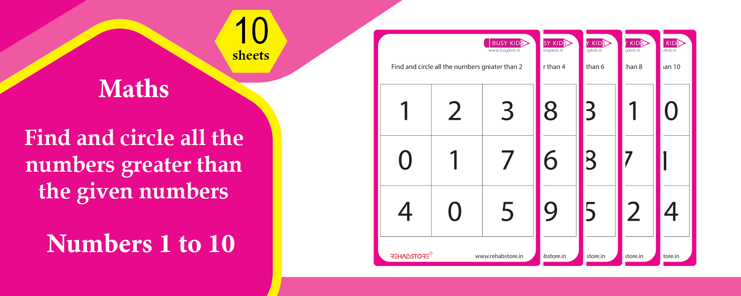 Find greater than numbers (1-10)