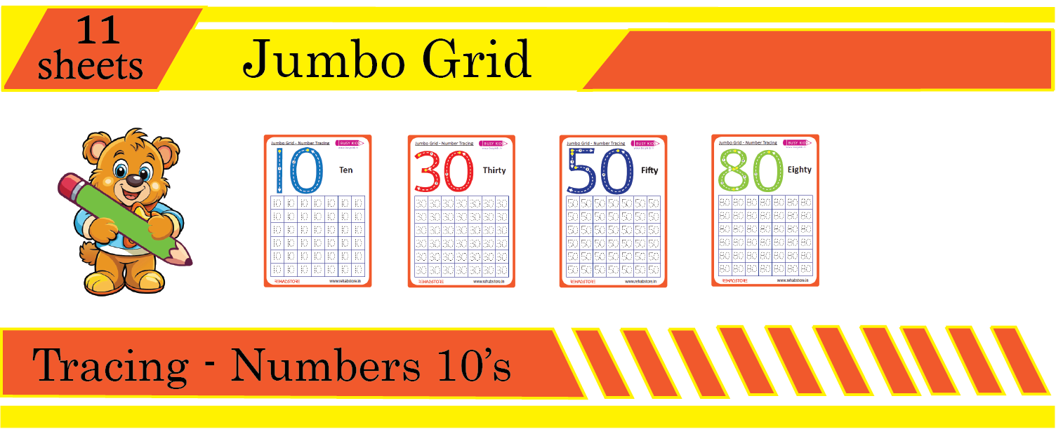 Jumbo Grid - Tracing - Number (10's)