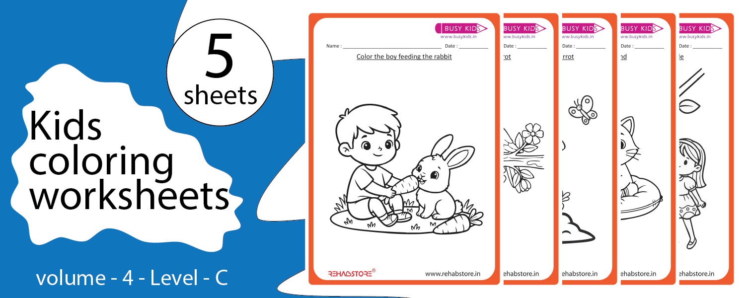 Kids Coloring Worksheets – Volume 1 | Level A