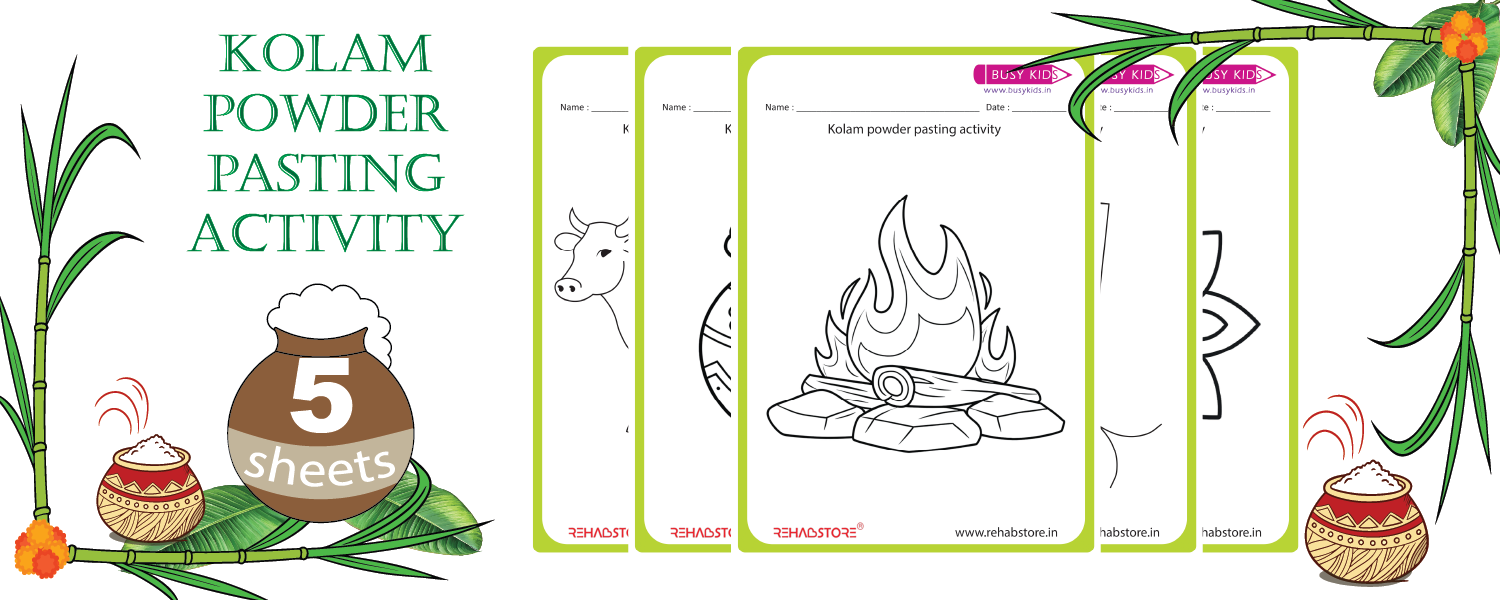 Kolam Powder Pasting Activity