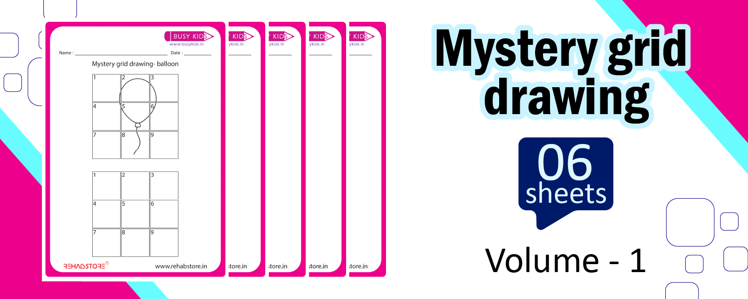 Mystery Grid Drawing – 3 x 3 (Vol 1)