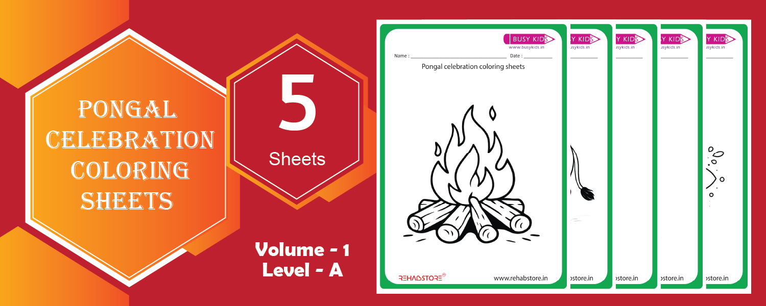 Pongal Celebration Colouring Sheets – Level A (Vol 1)