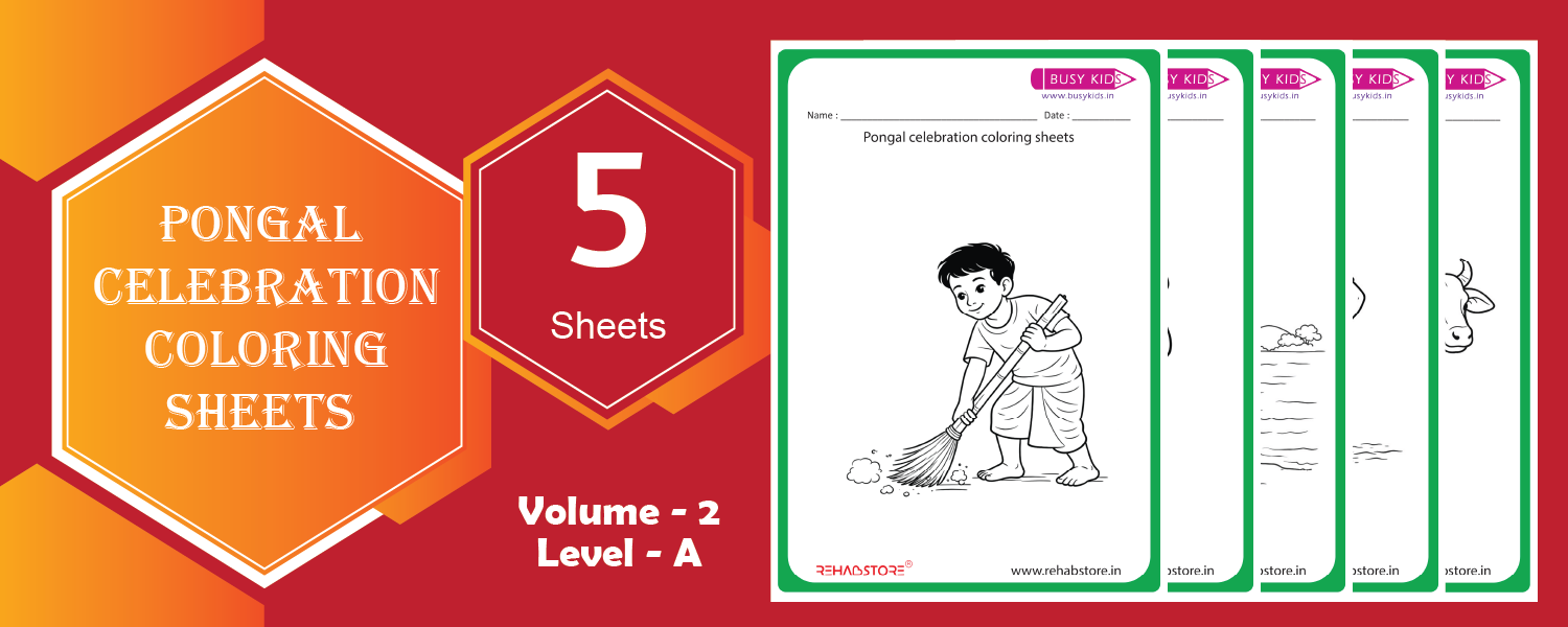 Pongal Celebration Colouring Sheets – Level A (Vol 2)