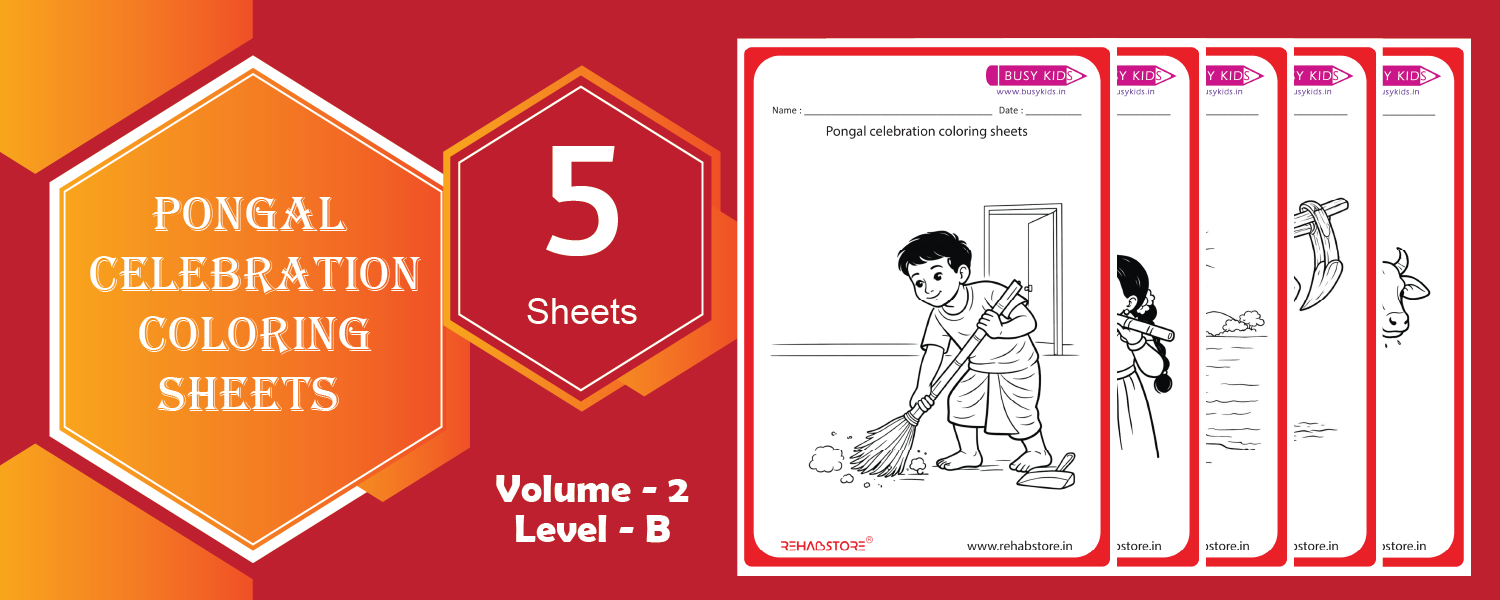 Pongal Celebration Colouring Sheets – Level B (Vol 2)