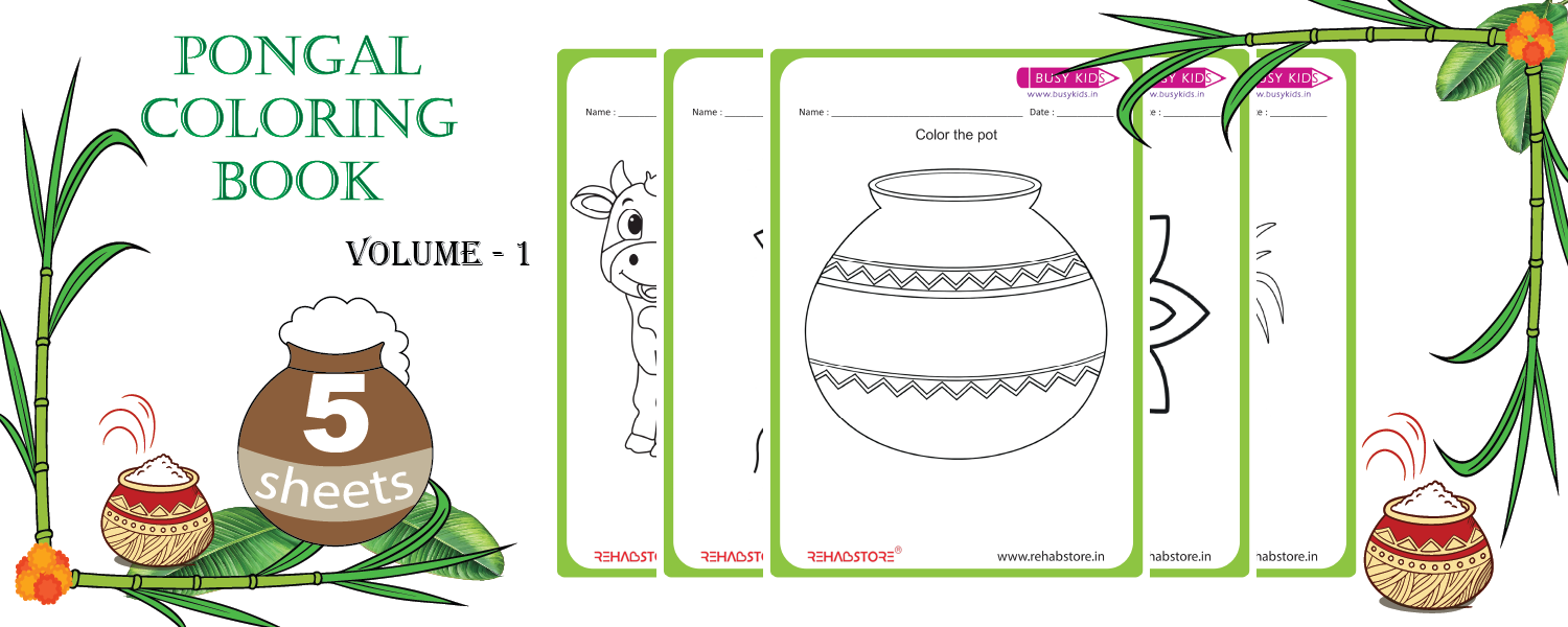 Pongal Colouring Book (Vol 1)