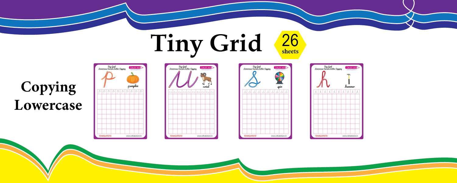 Tiny Grid - Copying - Lowercase - Cursive